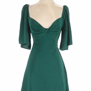 Abercrombie & Fitch Emerald Green Twist Bodice Long Sleeve romper